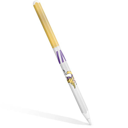 NFL Minnesota Vikings White Striped Apple Pencil (2nd Gen 2019) Skin