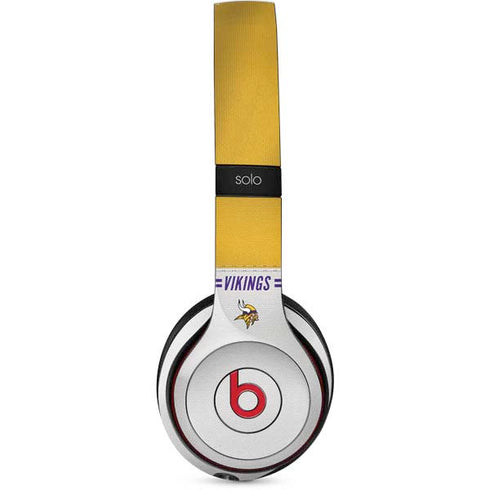 NFL Minnesota Vikings White Striped Beats Solo 3 Wireless Skin