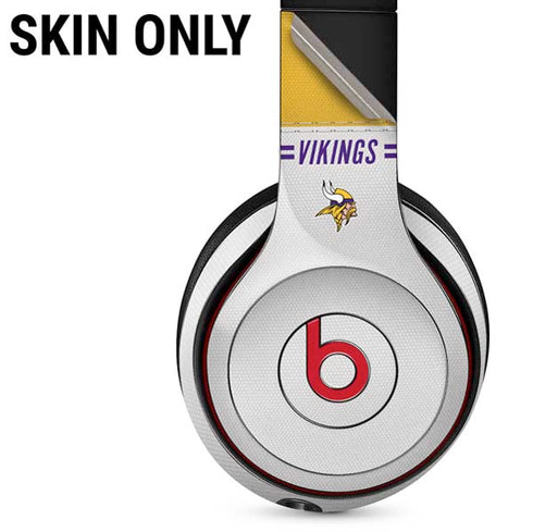 NFL Minnesota Vikings White Striped Beats Solo 3 Wireless Skin