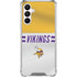 NFL Minnesota Vikings White Striped Galaxy A16 5G Clear Case