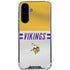 NFL Minnesota Vikings White Striped Galaxy A36 5G Clear Case