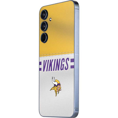 NFL Minnesota Vikings White Striped Galaxy A36 5G Skin