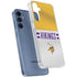 NFL Minnesota Vikings White Striped Galaxy A55 5G Clear Case
