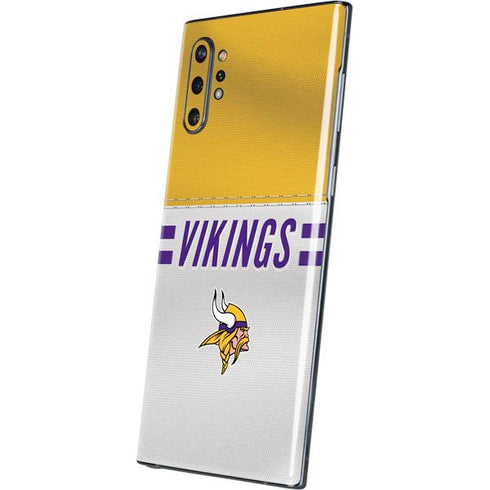 NFL Minnesota Vikings White Striped Galaxy Note 10 Plus Skin