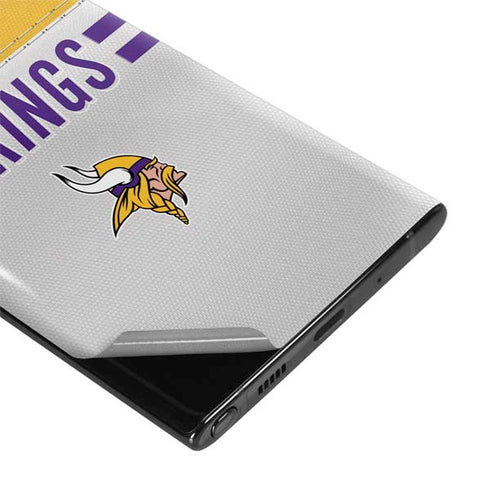 NFL Minnesota Vikings White Striped Galaxy Note 10 Plus Skin