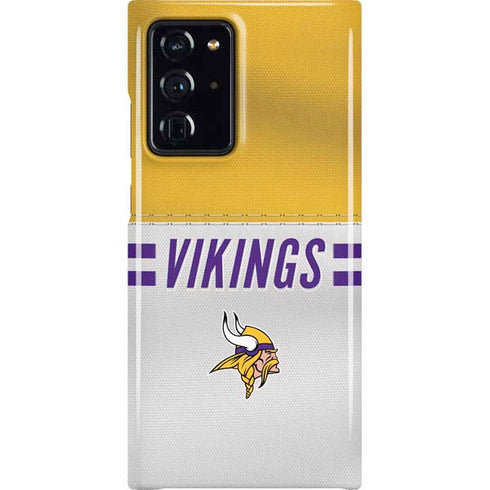 NFL Minnesota Vikings White Striped Galaxy Note20 Ultra 5G Lite Case