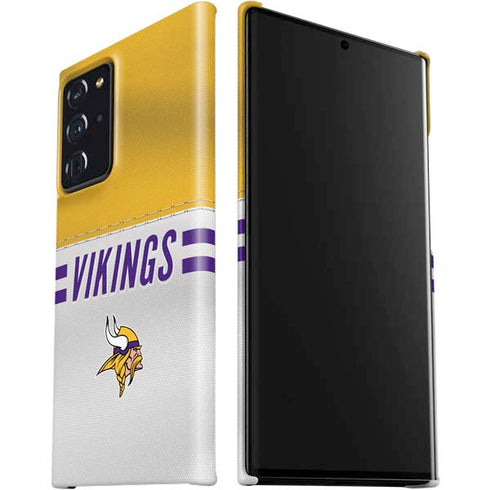 NFL Minnesota Vikings White Striped Galaxy Note20 Ultra 5G Lite Case