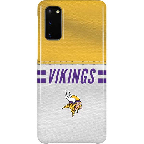 NFL Minnesota Vikings White Striped Galaxy S20 Lite Case