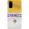 NFL Minnesota Vikings White Striped Galaxy S20 Lite Case