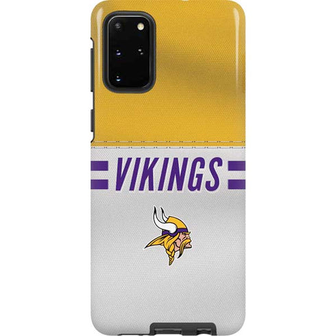 NFL Minnesota Vikings White Striped Galaxy S20 Plus Pro Case