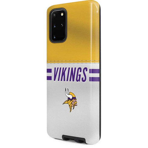 NFL Minnesota Vikings White Striped Galaxy S20 Plus Pro Case