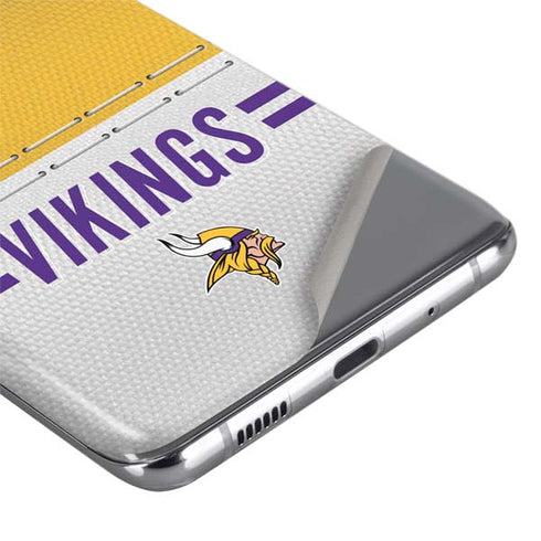 NFL Minnesota Vikings White Striped Galaxy S20 Ultra 5G Skin