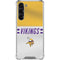 NFL Minnesota Vikings White Striped Galaxy S24 FE Clear Case