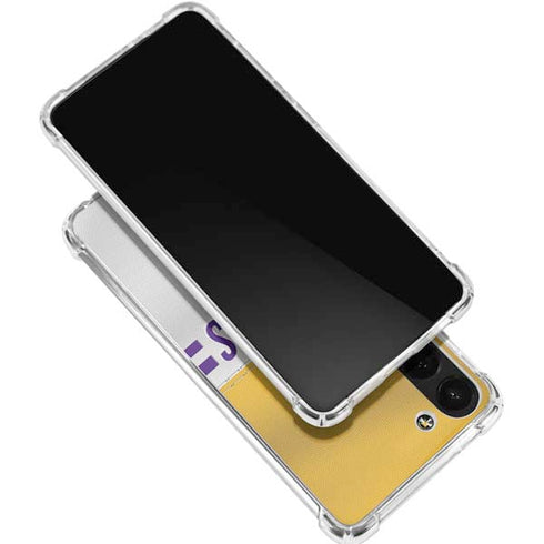 NFL Minnesota Vikings White Striped Galaxy S24 FE Clear Case
