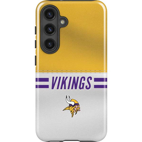 NFL Minnesota Vikings White Striped Galaxy S25 Impact Case