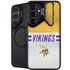 NFL Minnesota Vikings White Striped Galaxy S25 Plus Kickstand Case
