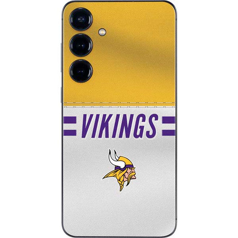 NFL Minnesota Vikings White Striped Galaxy S24 Skin