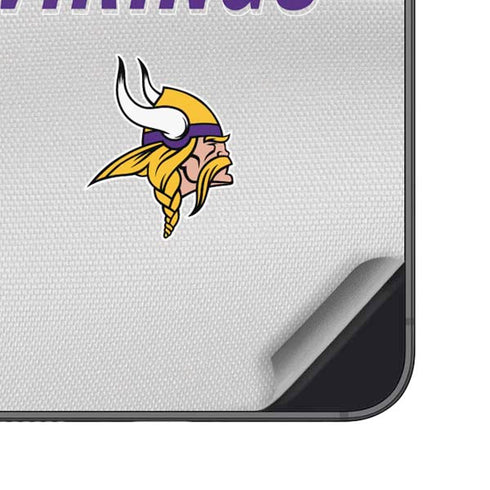 NFL Minnesota Vikings White Striped Galaxy S24 Skin