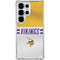 NFL Minnesota Vikings White Striped Galaxy S25 Ultra Clear Case
