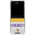 NFL Minnesota Vikings White Striped Galaxy Z Flip6 Clear Case