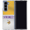 NFL Minnesota Vikings White Striped Galaxy Z Fold5 5G Clear Case