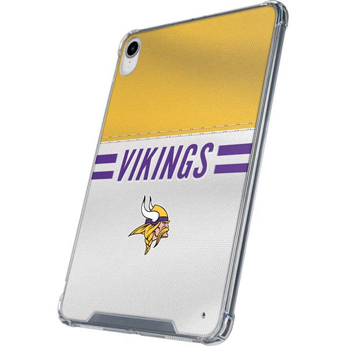 NFL Minnesota Vikings White Striped iPad 11th Gen (2025) Clear Case