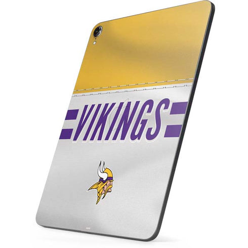 NFL Minnesota Vikings White Striped Apple iPad Pro Skin