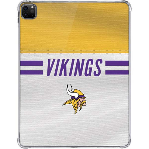 NFL Minnesota Vikings White Striped iPad Pro 11in (2024) Clear Case