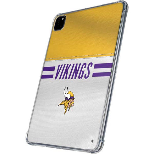NFL Minnesota Vikings White Striped iPad Pro 11in (2024) Clear Case