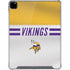 NFL Minnesota Vikings White Striped iPad Pro 12.9in (2020) Clear Case