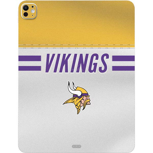 NFL Minnesota Vikings White Striped iPad Pro 13in M4 (2024) Skin
