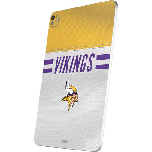NFL Minnesota Vikings White Striped iPad Pro 13in M4 (2024) Skin