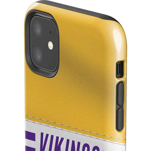 NFL Minnesota Vikings White Striped iPhone 11 Impact Case