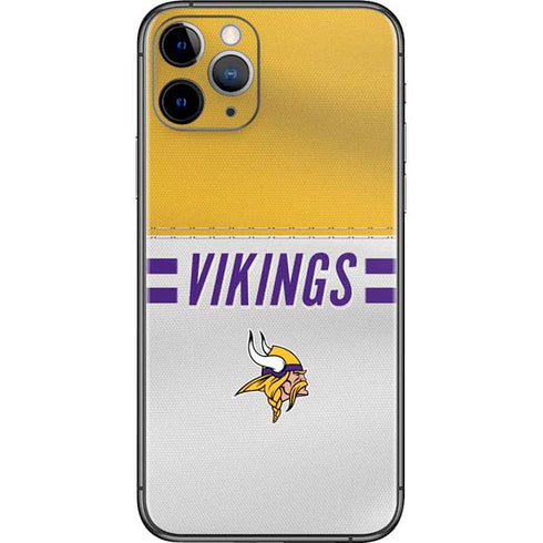 NFL Minnesota Vikings White Striped iPhone 11 Pro Skin