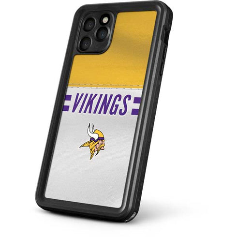 NFL Minnesota Vikings White Striped iPhone 11 Pro Waterproof Case