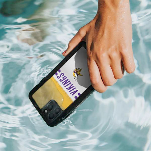 NFL Minnesota Vikings White Striped iPhone 11 Pro Waterproof Case