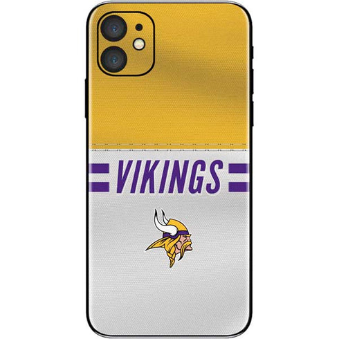 NFL Minnesota Vikings White Striped iPhone 11 Skin