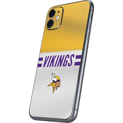 NFL Minnesota Vikings White Striped iPhone 11 Skin