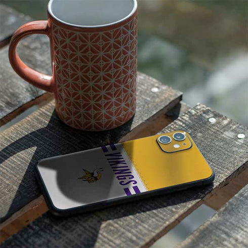 NFL Minnesota Vikings White Striped iPhone 11 Skin