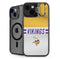 NFL Minnesota Vikings White Striped iPhone 14 Plus Kickstand Case