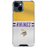 NFL Minnesota Vikings White Striped iPhone 15 Clear Case