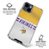 NFL Minnesota Vikings White Striped iPhone 15 Clear Case