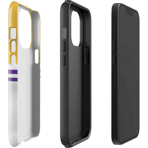 NFL Minnesota Vikings White Striped iPhone 15 Pro Impact Case