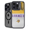 NFL Minnesota Vikings White Striped iPhone 15 Pro Kickstand Case