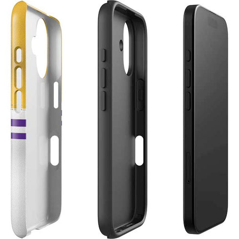 NFL Minnesota Vikings White Striped iPhone 16 Impact Case