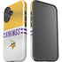 NFL Minnesota Vikings White Striped iPhone 16 Impact Case