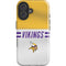 NFL Minnesota Vikings White Striped iPhone 16 Plus Impact Case
