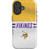 NFL Minnesota Vikings White Striped iPhone 16 Plus Magsafe Impact Case