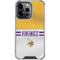 NFL Minnesota Vikings White Striped iPhone 16 Pro Clear Case