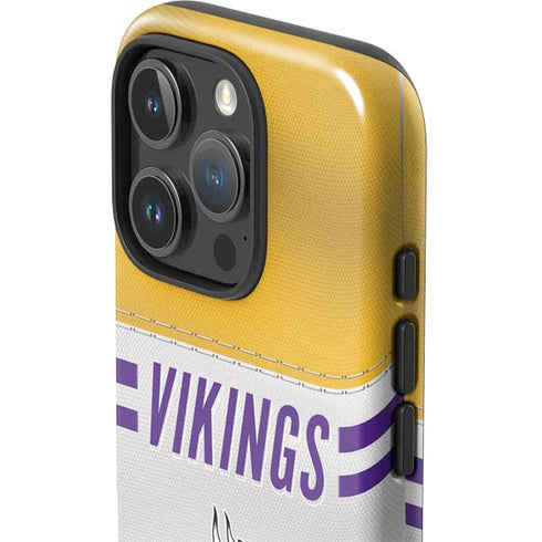 NFL Minnesota Vikings White Striped iPhone 16 Pro Impact Case